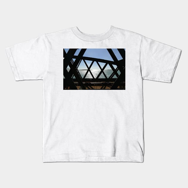 Barmouth Bridge, Wales Kids T-Shirt by Chris Petty